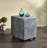 3-Drawers Faux Concrete Storage File Cabinet with Caster Wheels for Modern Office Organization