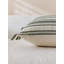 Housse de coussin texturé texturé à rayures avec frange, 18 po x 18 po-130418656