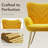 Plush Velvet Upholstered Armchair with Metal Legs-1684486191