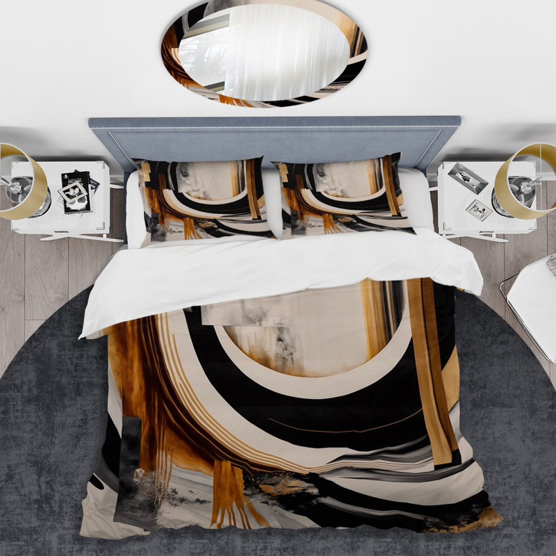 Ensemble de housse de couette en microfibre / polyester Gold Touch Art Deco IV Bedding