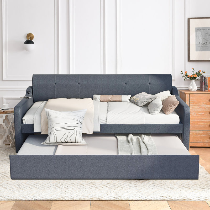 Katoria Upholstered Daybed, Gray