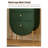 Retro Style Rubber Wood Bar Cabinet with Glass & Metal Accents