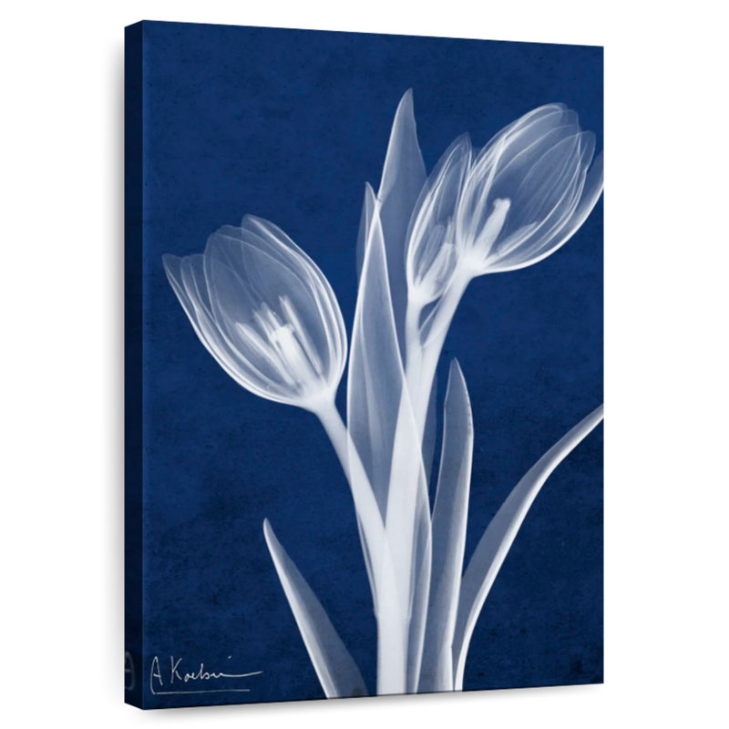 Harnek Indigo Tulips I, 45" H x 30" W