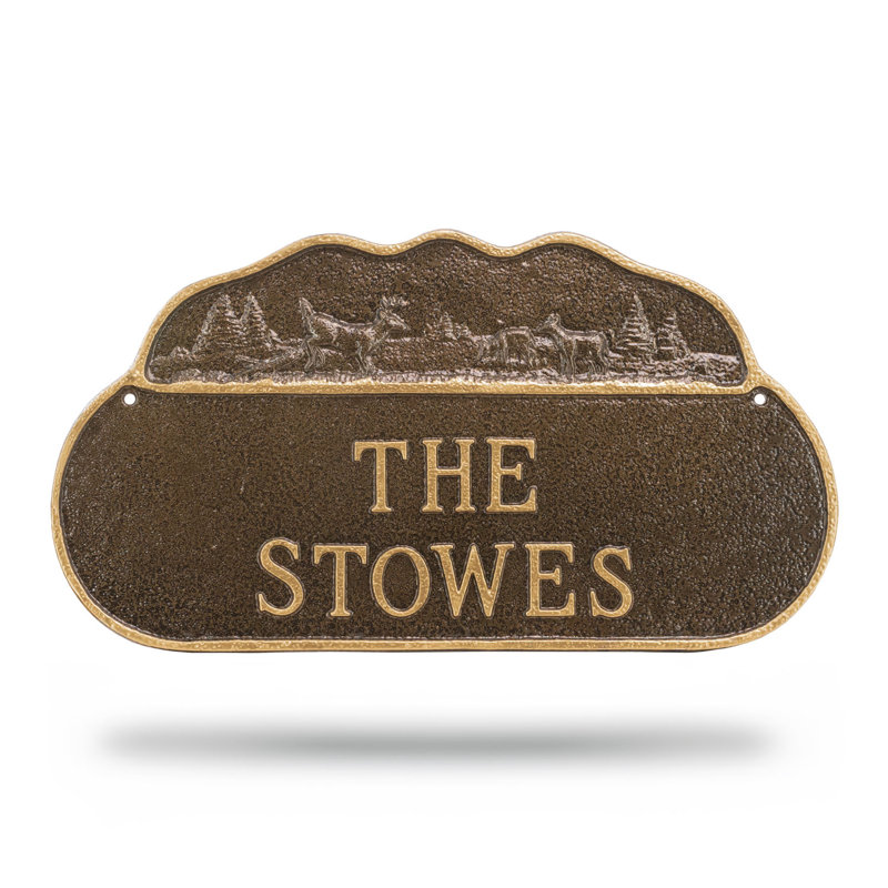 Plaque d’adresse murale sur 1 ligne, Blanc / argent, Oui
