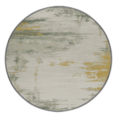 Tapis abstrait gris lavable à la machine