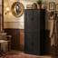 Armoire garde-manger 72 po peinte moderne 72 po avec 4 portes, tiroir et charnières en acier inoxydable-1001606583