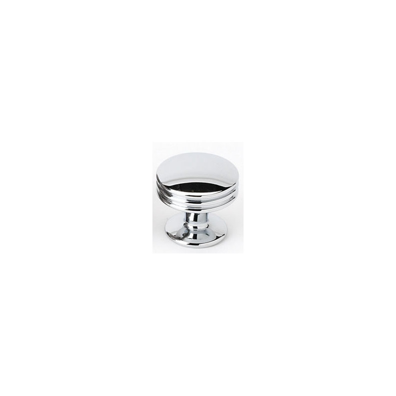 Mushroom Knob, Polished Nickel, 1" H x 1" W x 0.75" D