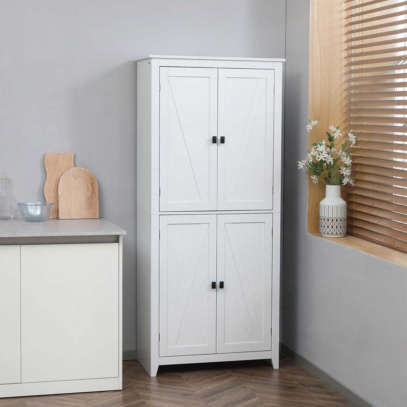 4-Door Kitchen Pantry, Storage Cabinet Organizer