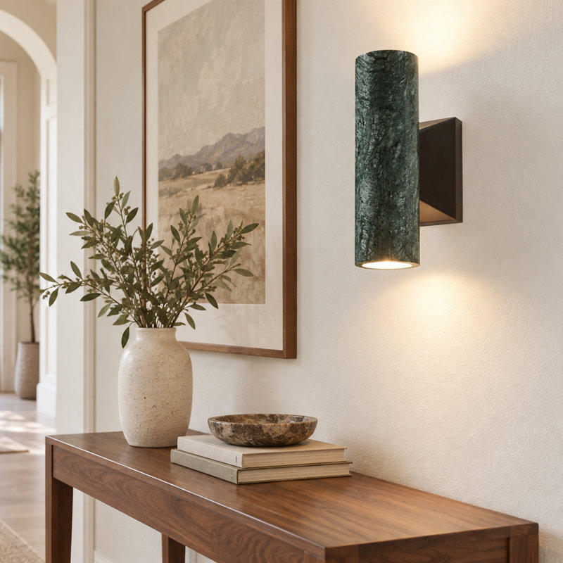 Applique murale monolithe - marbre vert, MONOLITH Wall Sconce — Green Marble
