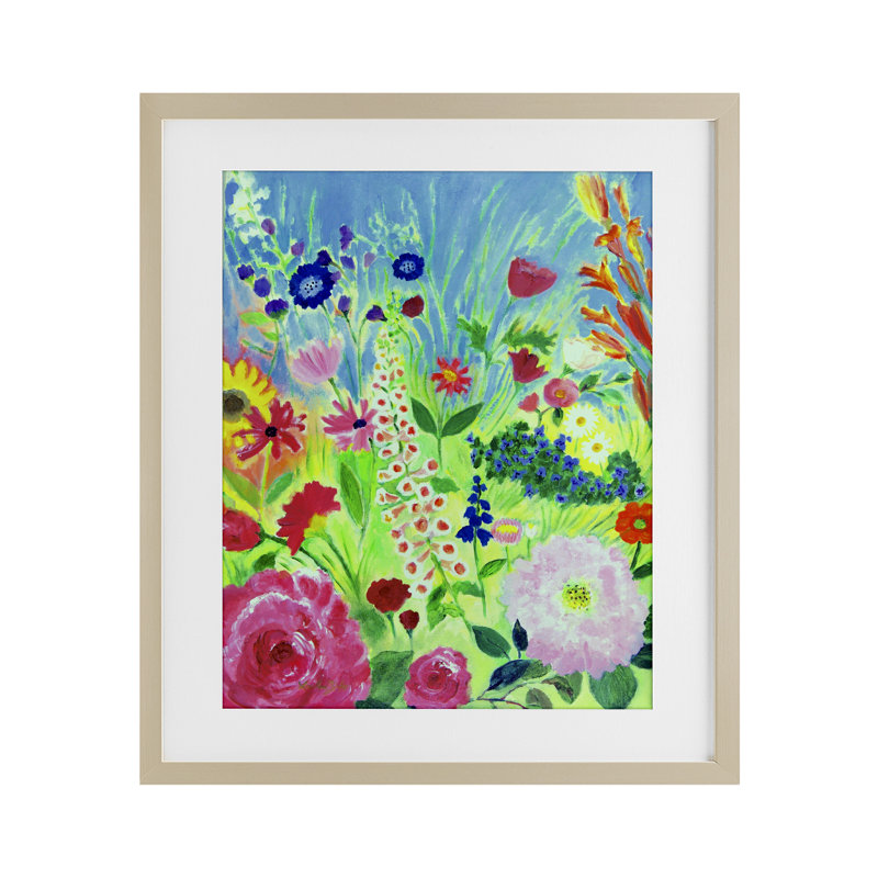 «Vibrant Summer Botanicals», reproduction encadrée sous verre, conception de Lee Ann Zirbes, H 16 po x l 13 po