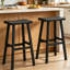 Ensemble de 2 tabourets de bar modernes en résine de 24 po avec repose-pieds pour îlot de cuisine Modern
