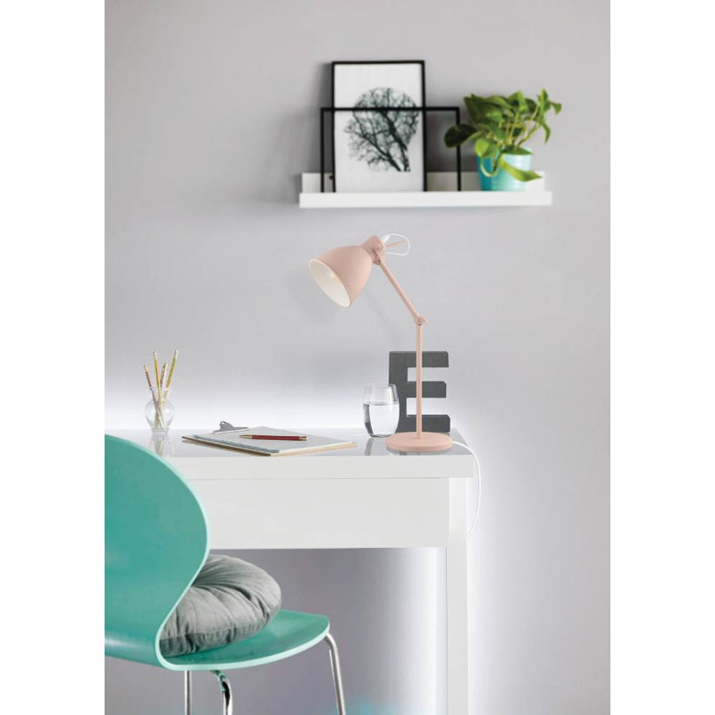 Jakob Metal Desk Lamp, Pastel Apricot