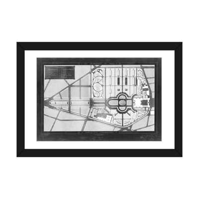 « french jardin blueprints ii », impression sur toile