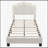 Twin Size Flower-Shaped Upholstered LED Platform Bed with Storage Ottoman, White Sherpa Fabric, Elegant and Functional