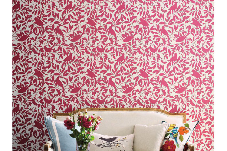 Pink statement wallpaper