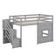 Lit mezzanine avec escalier de rangement et fenêtre-1074254203