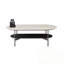Table basse avec tablette ouverte et pieds en métal