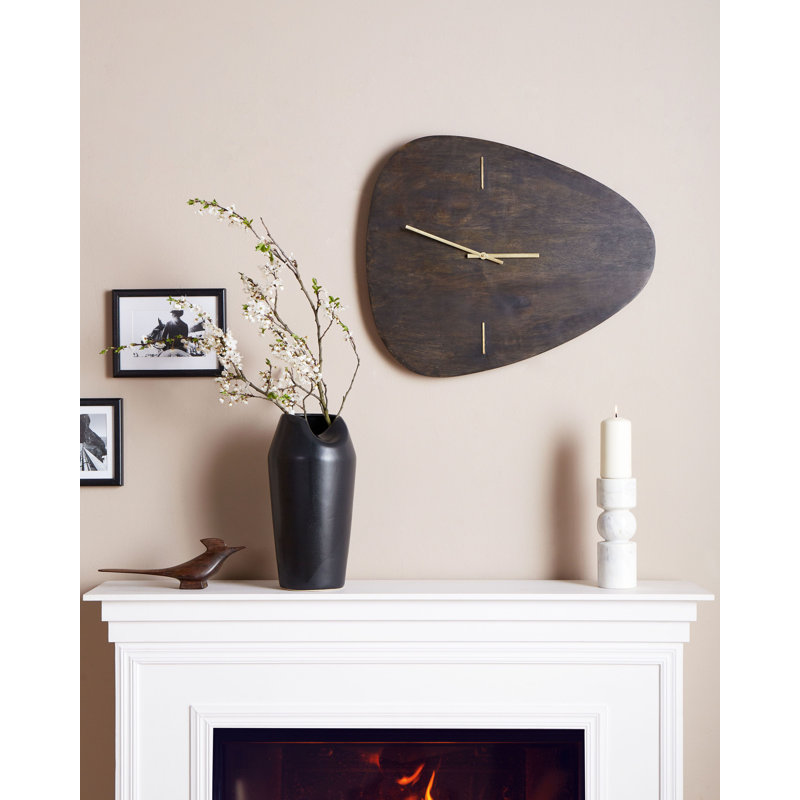 Gisbelle Solid Wood Wall Clock