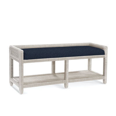 Glinda Wicker Shelves Storage Bench by Birch Lane