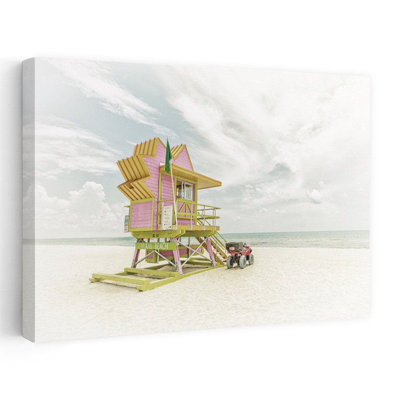Art contemporain, rétro, rétro, art côtier rétro, H 16 po x l 24 po