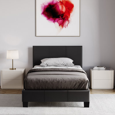Scipio Upholstered Faux Leather Bed, UKFR Certified