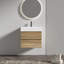 Meuble-lavabo mural simple avec comptoir en quartz