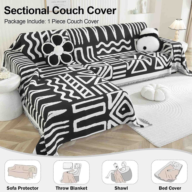 Sofa Slipcover, Black