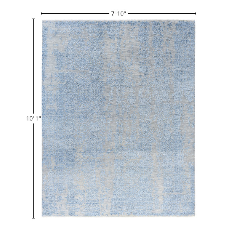 Overdyed One-of-a-Kind 7' 10" X 10' 1" Hand Knotted Area Rug