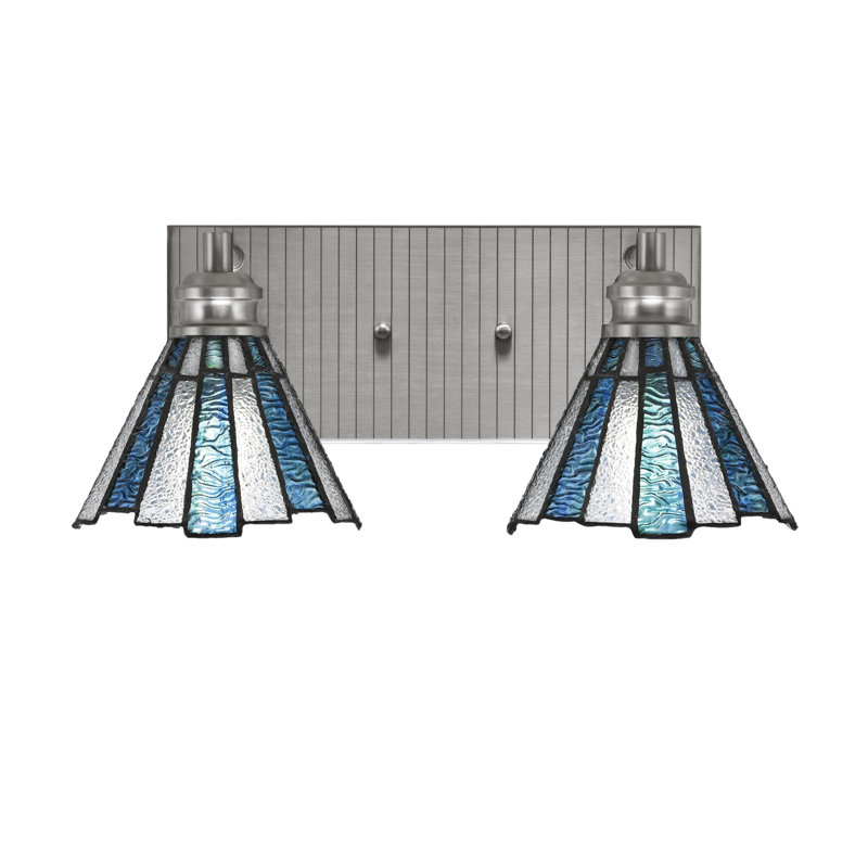 Éclairage pour meuble-lavabo à 2 lumières Jarelly, Nickel brossé