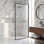 Meridian 34" W x 74" H Fixed Framed Shower Screen with 3/8" Glass