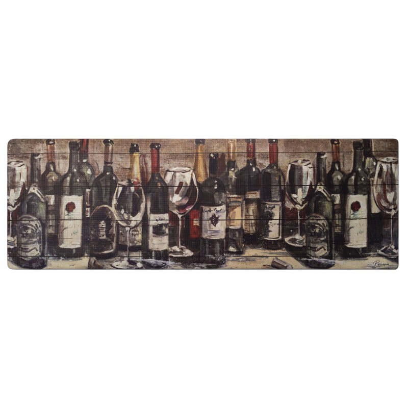 Tapis anti-fatigue Cozy Living Wine, Tapis de couloir 1 pi 5,5 po x 4 pi 7 po