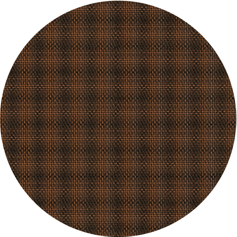 Performance Wool Plaid Indoor Rug, Round 7'