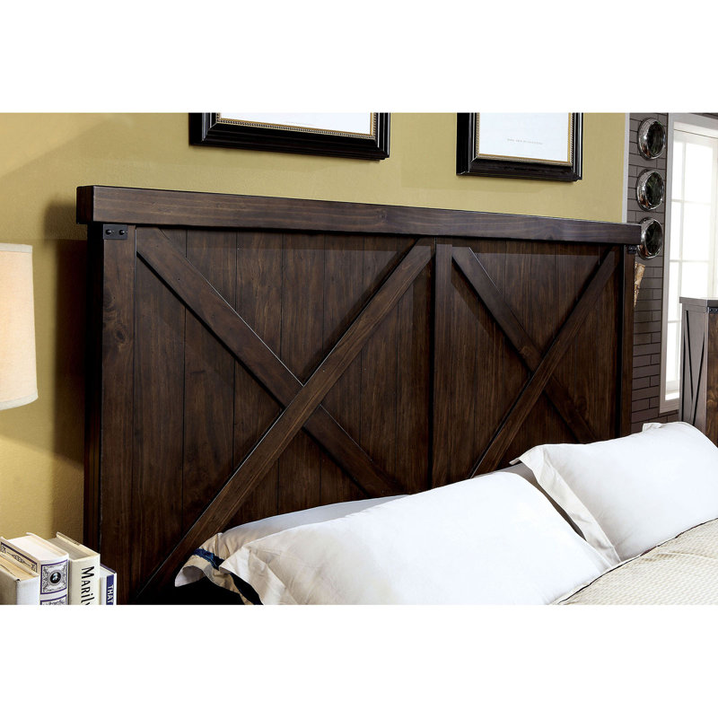Jakobe Standard Bed, King, Dark Walnut