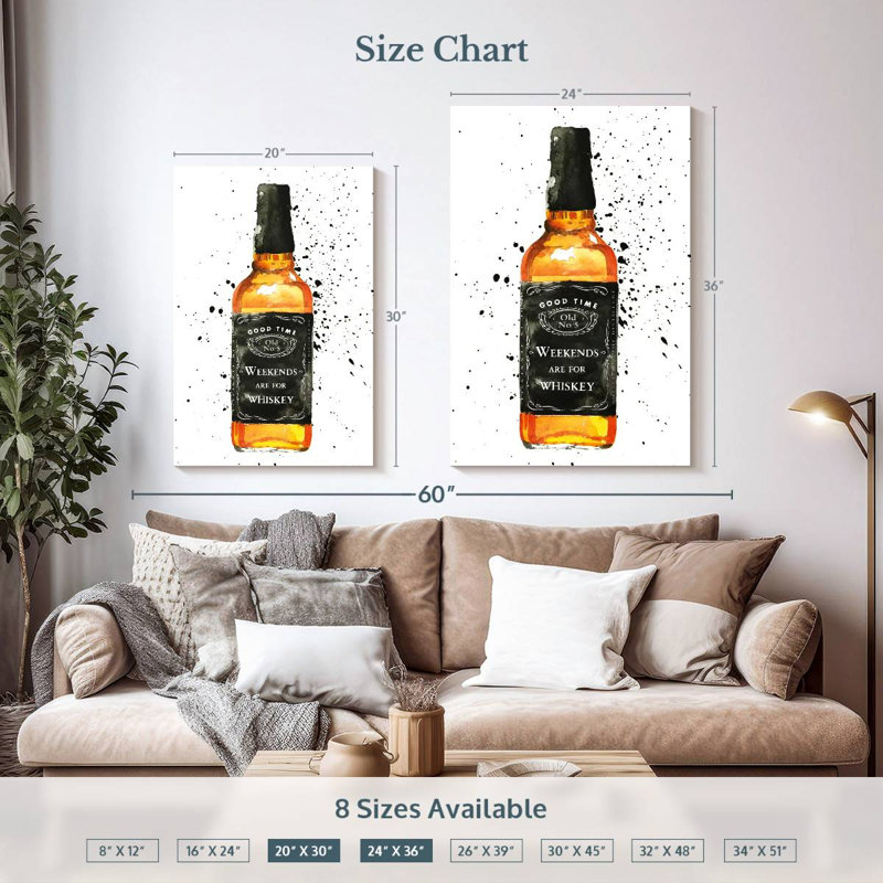Yarlin Weekends Are For Whisky, H 30 po x l 20 po