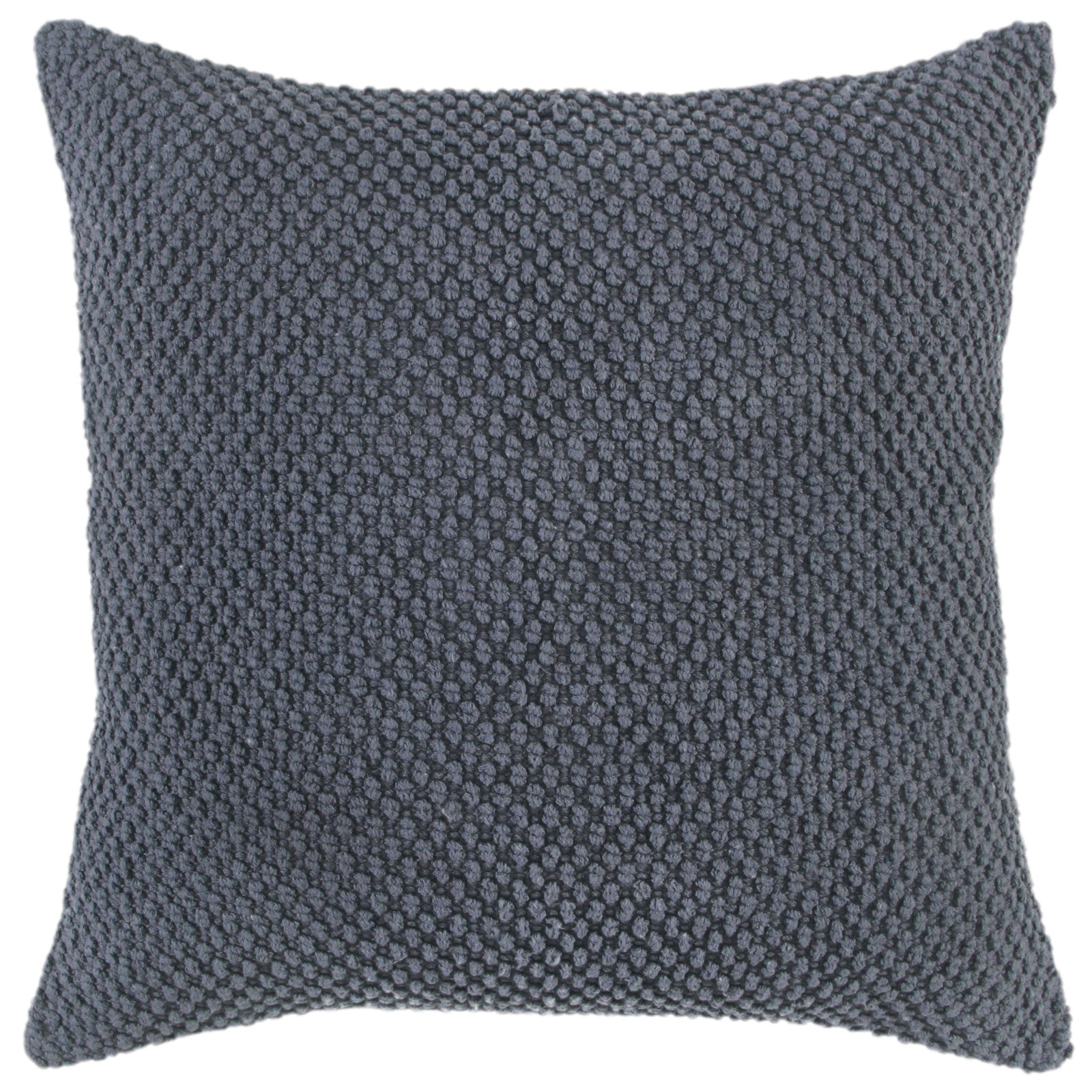Saskia Embroidered Throw Pillow, Dark Gray