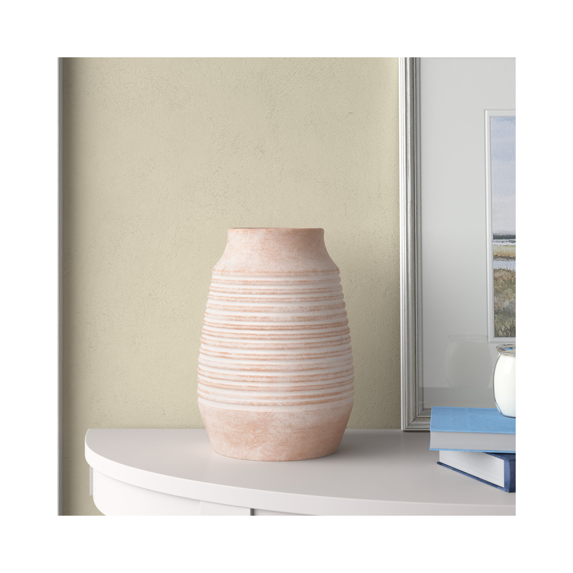Elverie Terracotta Table Vase, 10.95"