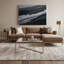 Toile horizontale à rayures horizontales gris foncé et gris argenté-1499843820