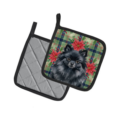 Paire de porte-casseroles noirs de Poméranie noire