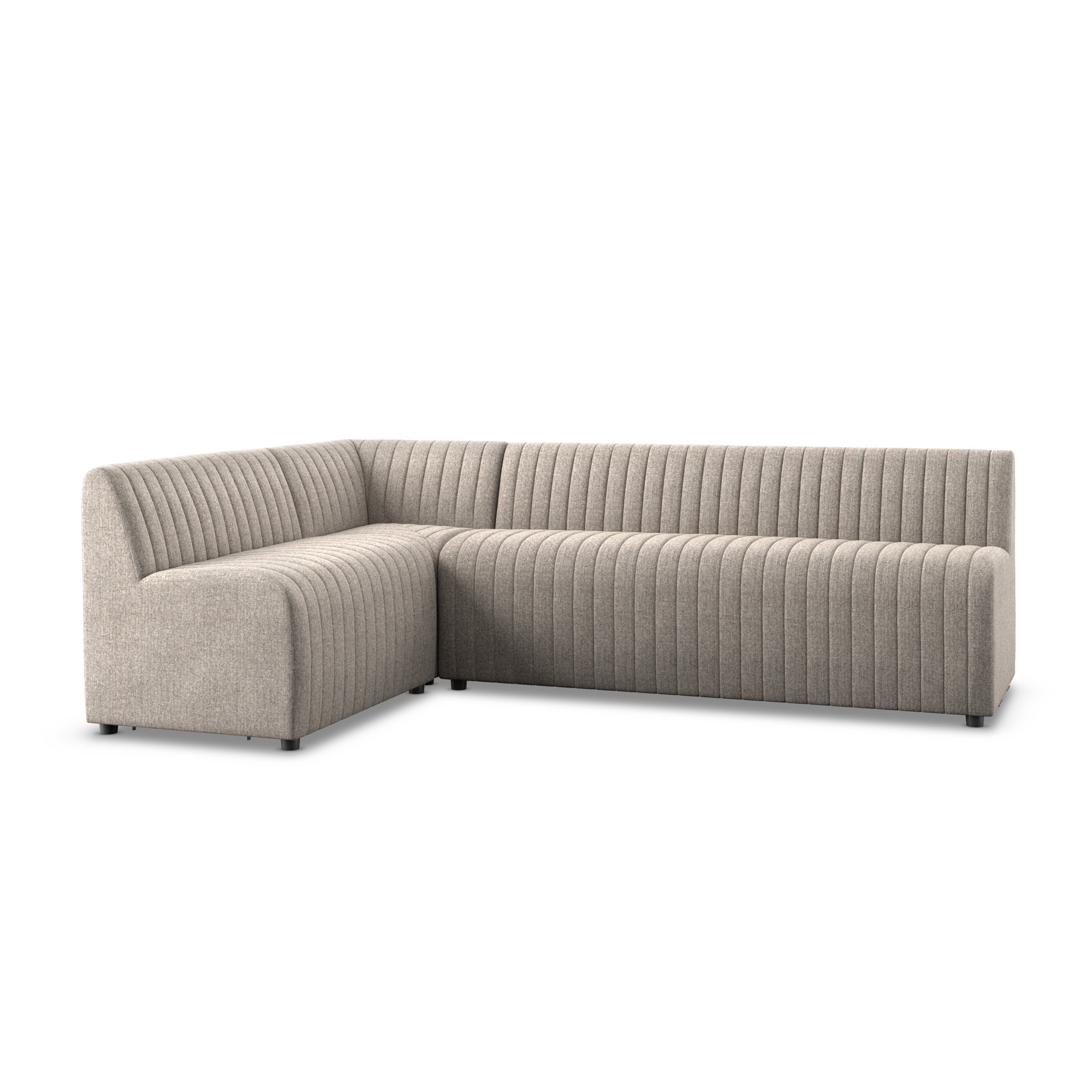 Brandt Modular Upholstered L-Sectional, 31.5" H x 110" W x 66.5" D, Orly Natural Polyester
