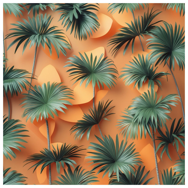 Rideaux vert à motif de feuilles de palmier, voilages et voilages tropicaux - 1 panneau, 50 po x 92 po - 1 panneau