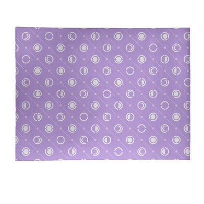 Tapis mauve/blanc lune phases