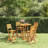 Solid Wood Bar Set with Stools