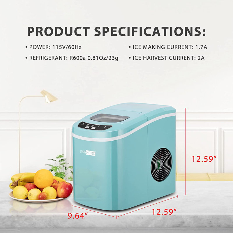 Machine à glaçons électrique compacte 27 lb, Vert clair