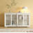 White Kitchen Storage Cupboard - Freestanding Cabinet With Glass Door For Pantry Organization