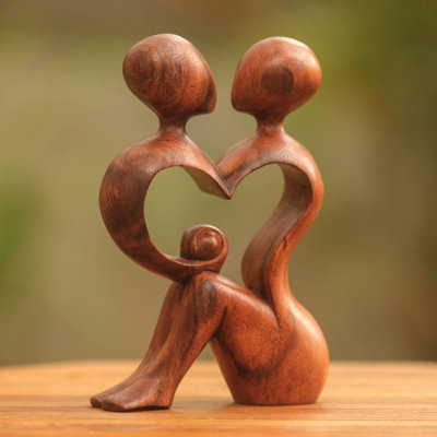 A Heart Shared by Two Romantic Sculpture