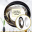 Décoration murale vitrail doré noir et blanc V - Miroir rond moderne_MTMIR57948-647306375