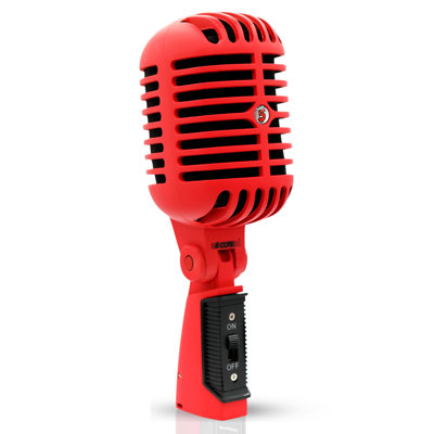 Microphone rétro dynamique à 5 cœurs emblématique de style rétro cardioïde classique
