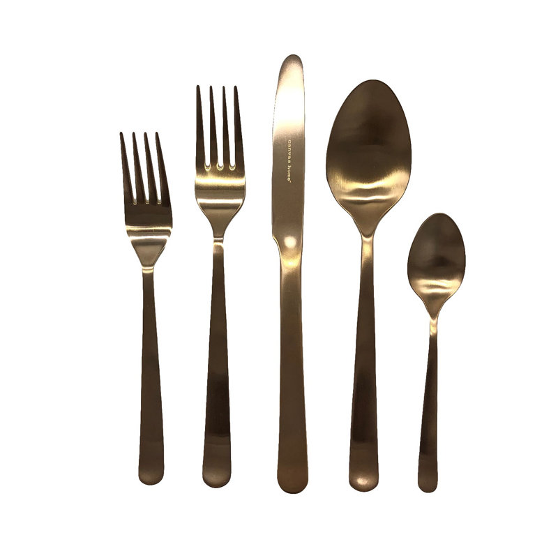 Canvas Home Canvas Home Oslo 18/10 Stainless Steel 5 Piece Flatware Set, Service For 1