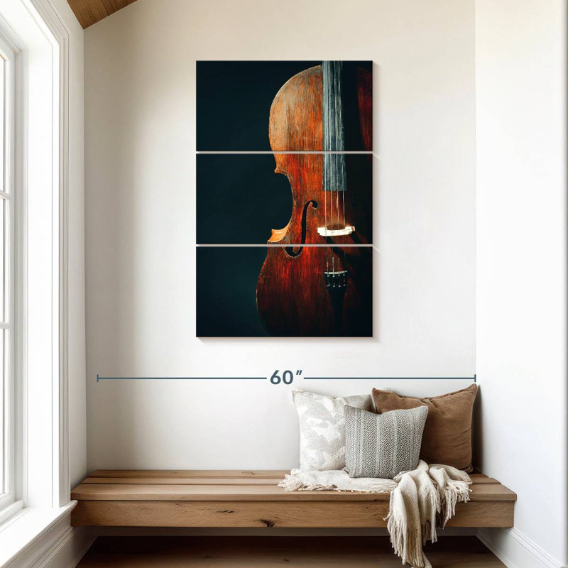 Vieux violoncelle classique Abarca, H 45 po x l 28 po