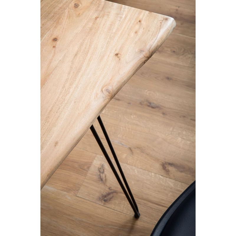 Solid Wood Top Metal Base Desk